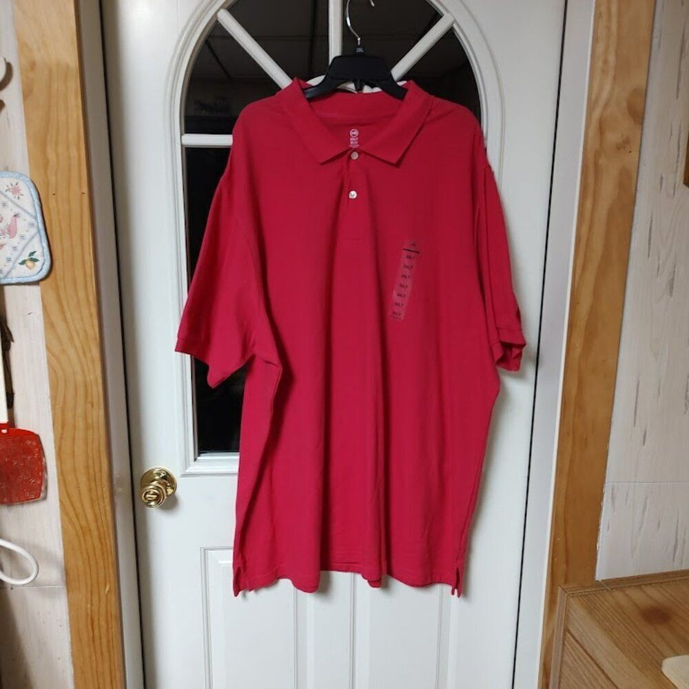 New Harbor Bay Fuchsia Colored Knit Polo Size Men's 3XL Tall